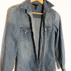 Blue button down